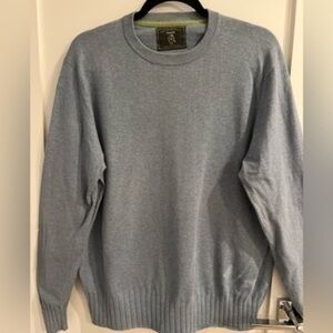 Maker & Company MMX Sweater Pullover Mens M light blue Knit Cotton Long Sleeve